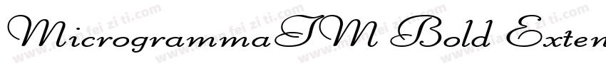 MicrogrammaTM Bold Extended字体转换